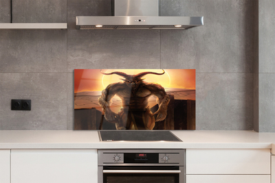 Painel de vidro Figura do pôr do sol