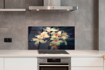 Painel de vidro Pintura de flores