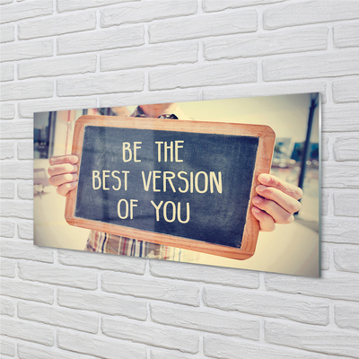 Painel de vidro Placa de inscrição