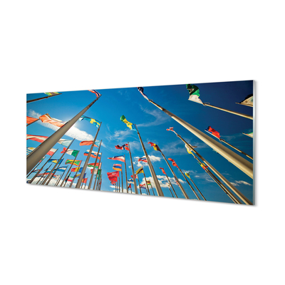 Painel de vidro Várias bandeiras