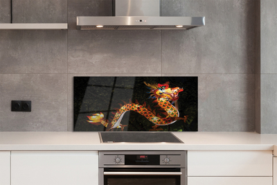 Painel de vidro dragão luminoso japonês