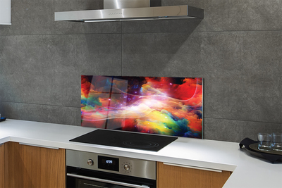 Painel de vidro Fractais de ondas abstratas