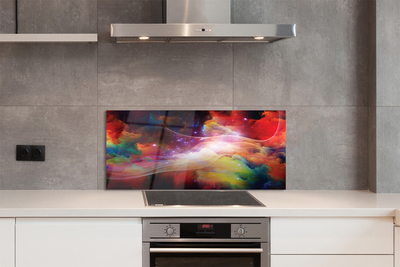 Painel de vidro Fractais de ondas abstratas