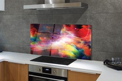 Painel de vidro Fractais de ondas abstratas