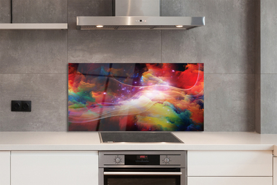 Painel de vidro Fractais de ondas abstratas