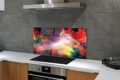 Painel de vidro Fractais de ondas abstratas