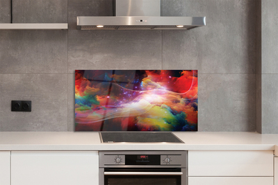 Painel de vidro Fractais de ondas abstratas