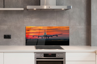 Painel de vidro Nuvens planas do pôr do sol