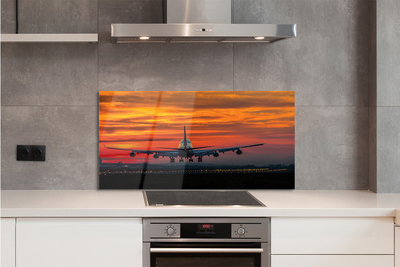 Painel de vidro Nuvens planas do pôr do sol