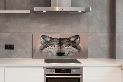 Painel de vidro Lobo Pintado