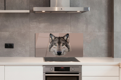 Painel de vidro Lobo Pintado