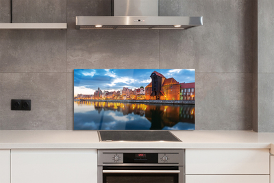 Painel de vidro Edifícios do Rio Gdansk