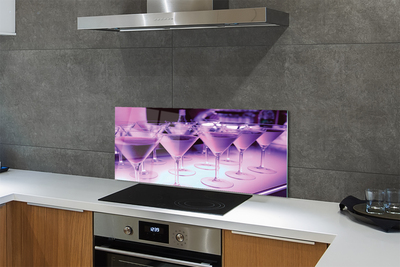 Painel de vidro Coquetéis em copos