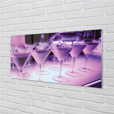 Painel de vidro Coquetéis em copos