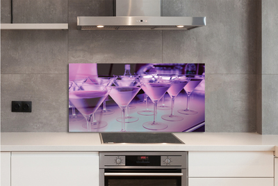 Painel de vidro Coquetéis em copos