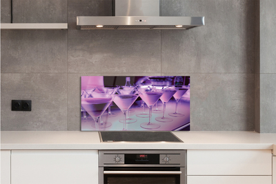 Painel de vidro Coquetéis em copos