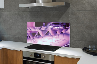 Painel de vidro Coquetéis em copos