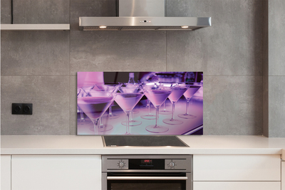 Painel de vidro Coquetéis em copos