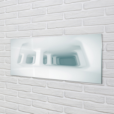 Painel de vidro Suportes 3D brancos