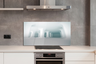 Painel de vidro Suportes 3D brancos