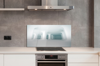 Painel de vidro Suportes 3D brancos