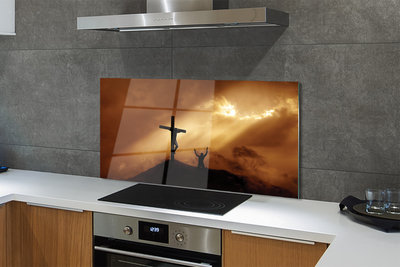 Painel de vidro Cruz de Jesus Luz