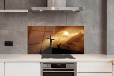 Painel de vidro Cruz de Jesus Luz