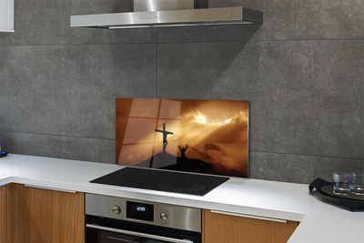 Painel de vidro Cruz de Jesus Luz