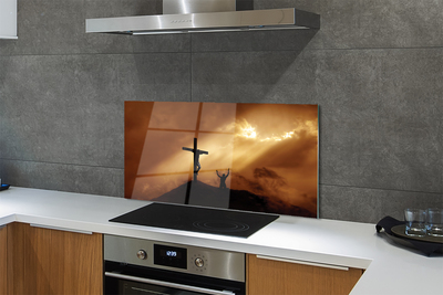 Painel de vidro Cruz de Jesus Luz