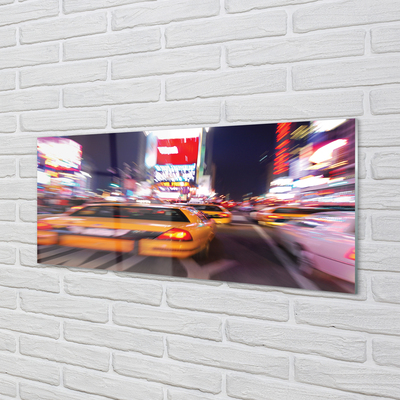 Painel de vidro Carro cidade luz