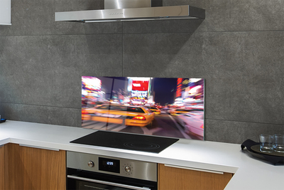 Painel de vidro Carro cidade luz