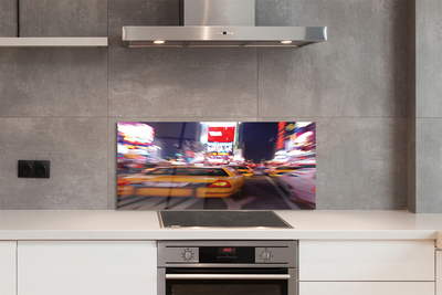 Painel de vidro Carro cidade luz