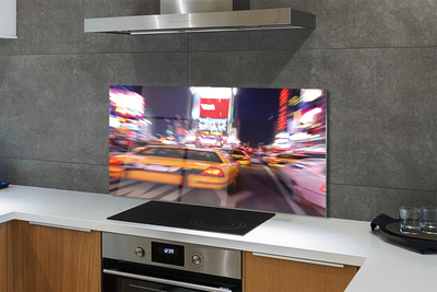 Painel de vidro Carro cidade luz