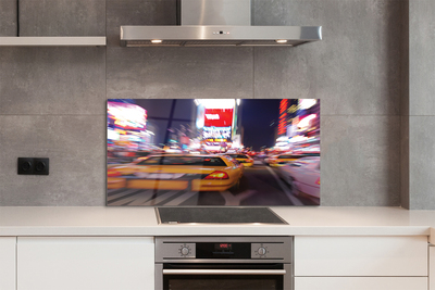 Painel de vidro Carro cidade luz