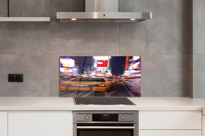 Painel de vidro Carro cidade luz