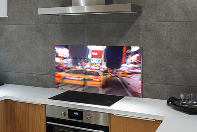 Painel de vidro Carro cidade luz