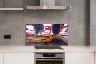 Painel de vidro Carro cidade luz