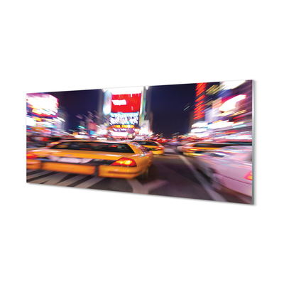 Painel de vidro Carro cidade luz