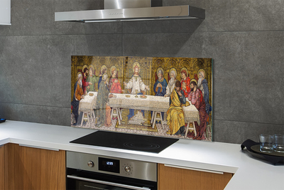 Painel de vidro A peça A Última Ceia