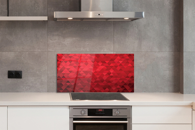 Painel de vidro Padrão de triângulo vermelho