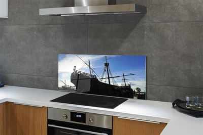 Painel de vidro Navio do Céu