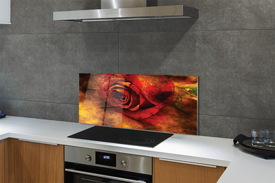 Painel de vidro Pintura de rosas