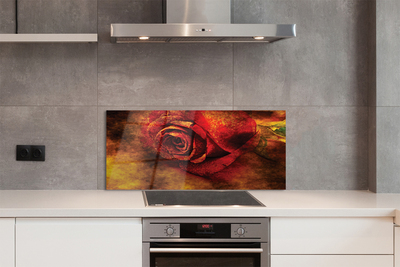 Painel de vidro Pintura de rosas