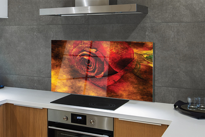 Painel de vidro Pintura de rosas