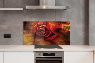 Painel de vidro Pintura de rosas