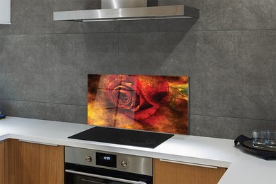 Painel de vidro Pintura de rosas