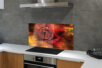 Painel de vidro Pintura de rosas