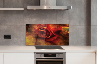 Painel de vidro Pintura de rosas