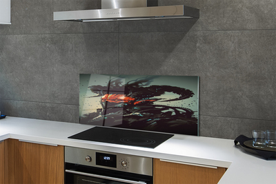 Painel de vidro Uma figura sombria e assustadora