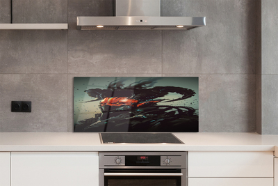 Painel de vidro Uma figura sombria e assustadora